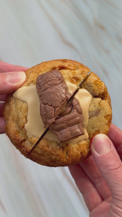 Crunchie Caramel Santa Cookie